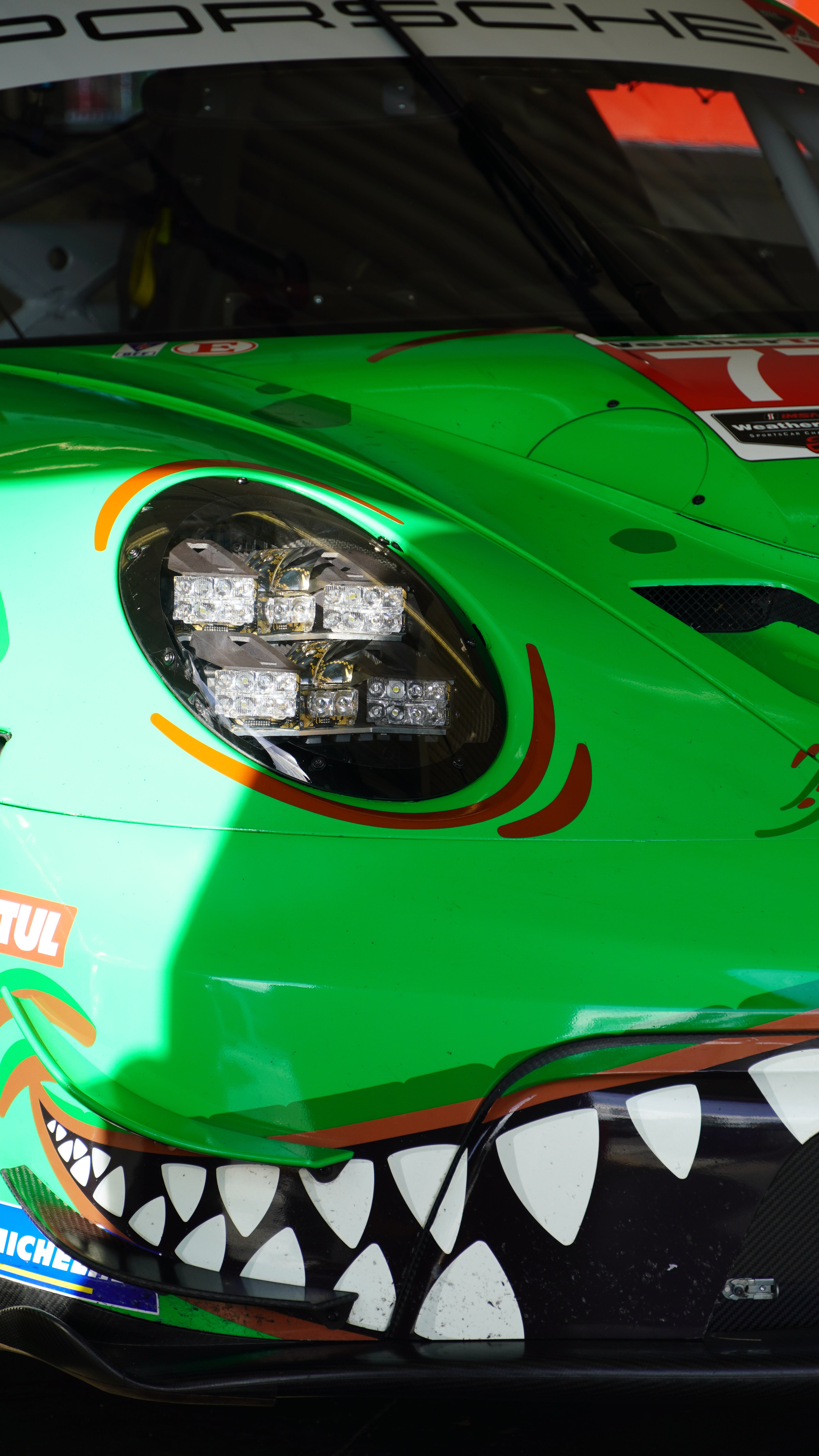 Porsche Race Car Detail - Dino Teeth Livery Photography Print